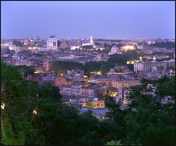 Rome au Crpuscule depuis le Janicule.
